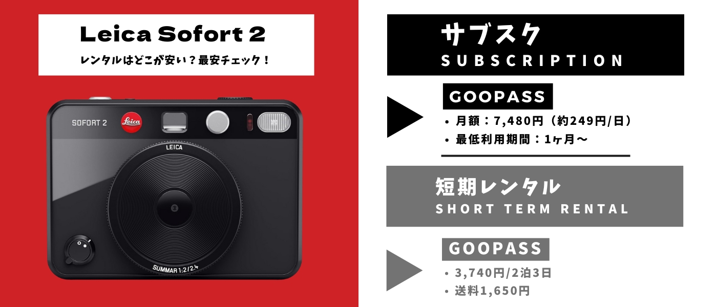 Leica Sofort 2 レンタル最安