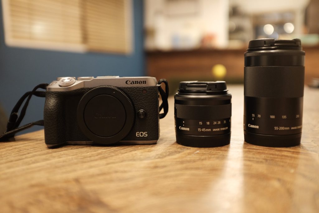 EOS M6 Mark IIとEF-M15-45mm、EF-M55-200mm