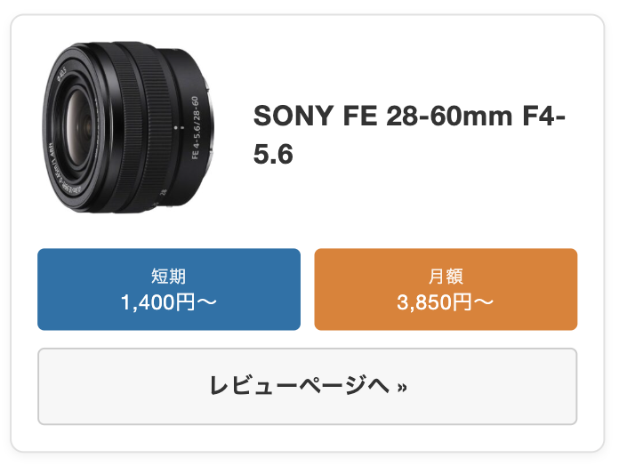 SONY FE 28-60mm F4-5.6（SEL2860）