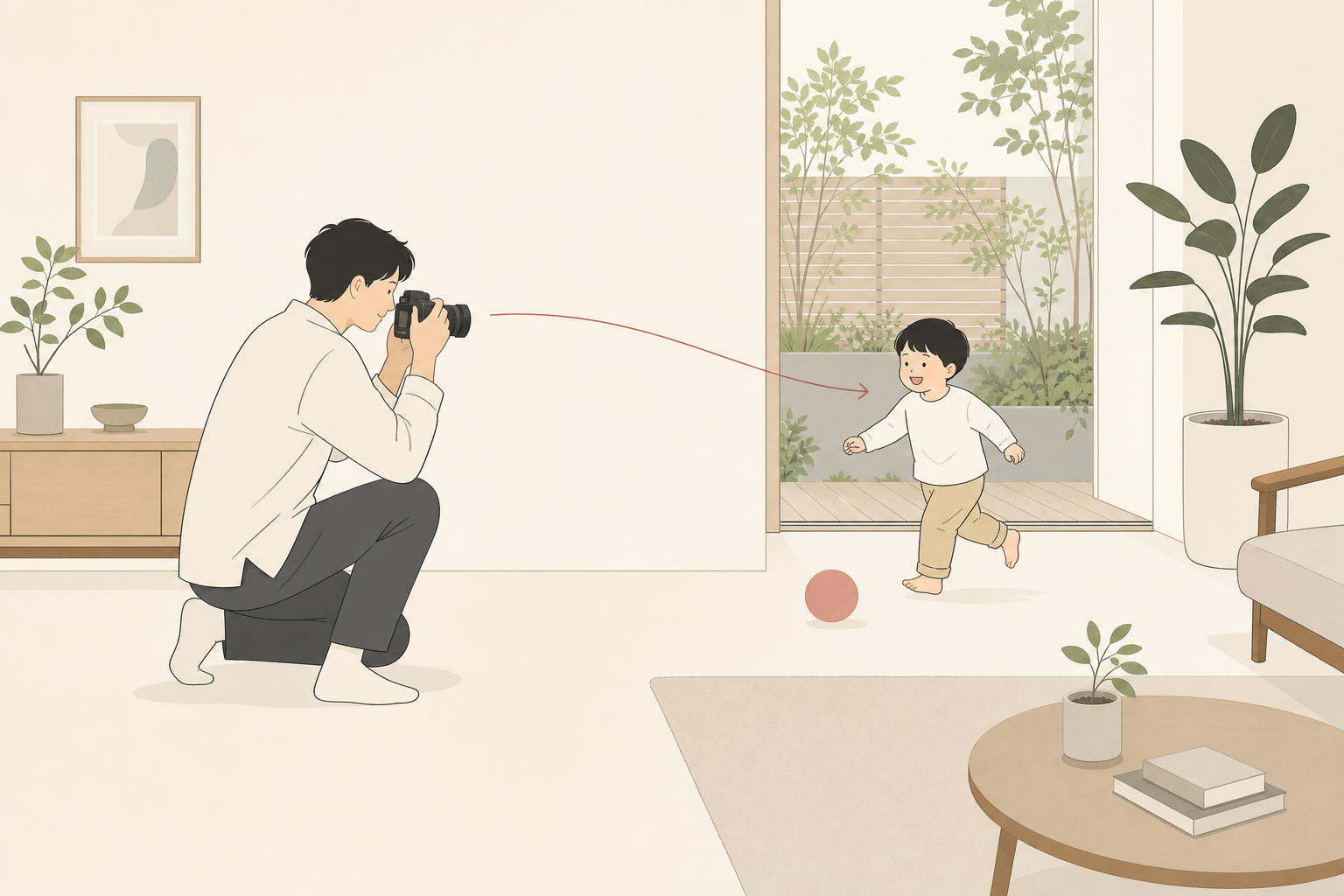子供写真の撮り方と設定を学ぶ保護者