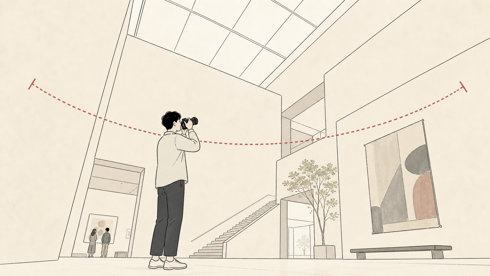 12mmで建築の広がりを写すイメージ