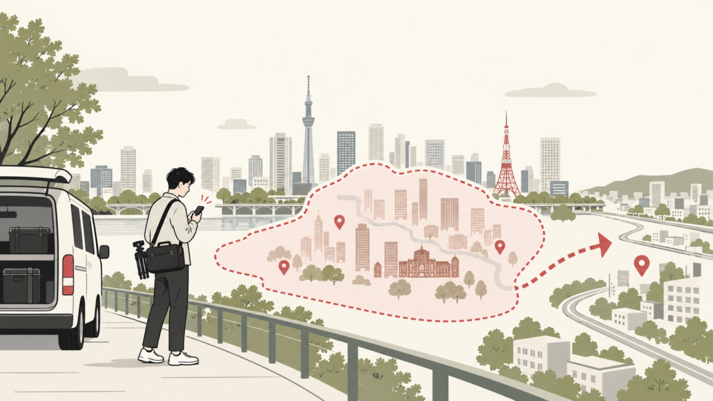 東京カメラ機材レンタルの配送条件を確認するイメージ