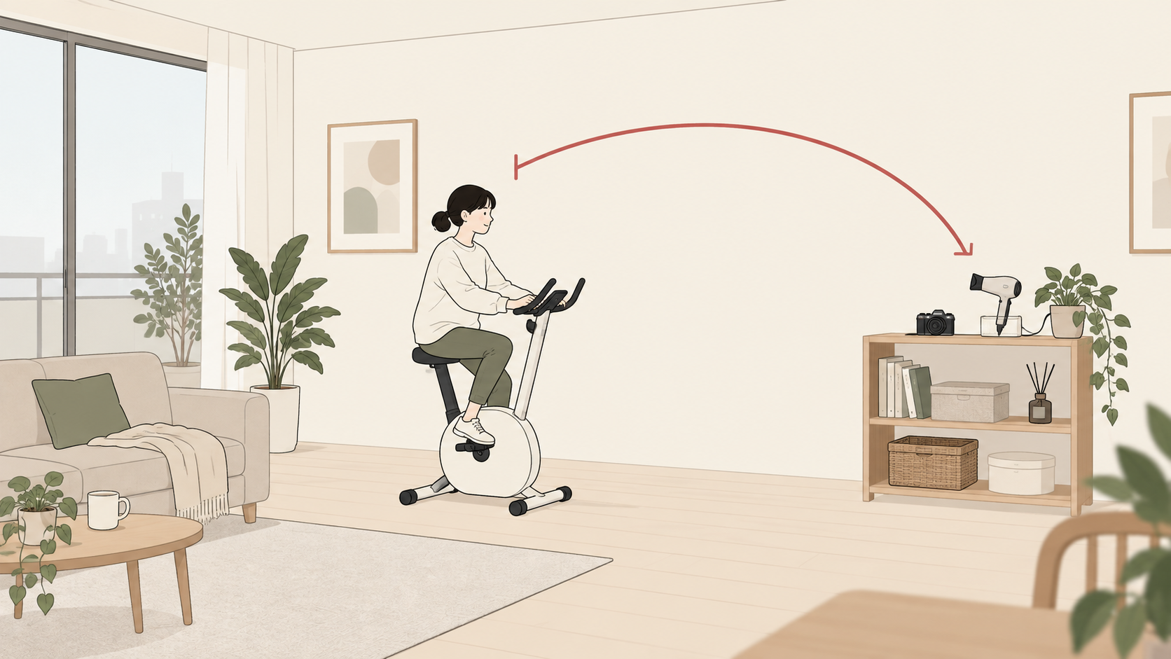 GYMGATEで借りられるフィットネス機器や家電のイメージ